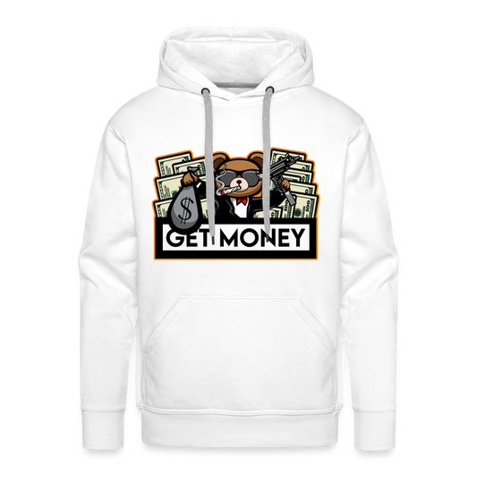 Get Money Men’s Premium Hoodie - white