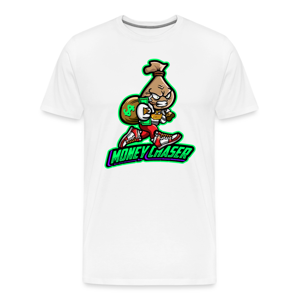 Money Chaser Men's Premium T-Shirt - white