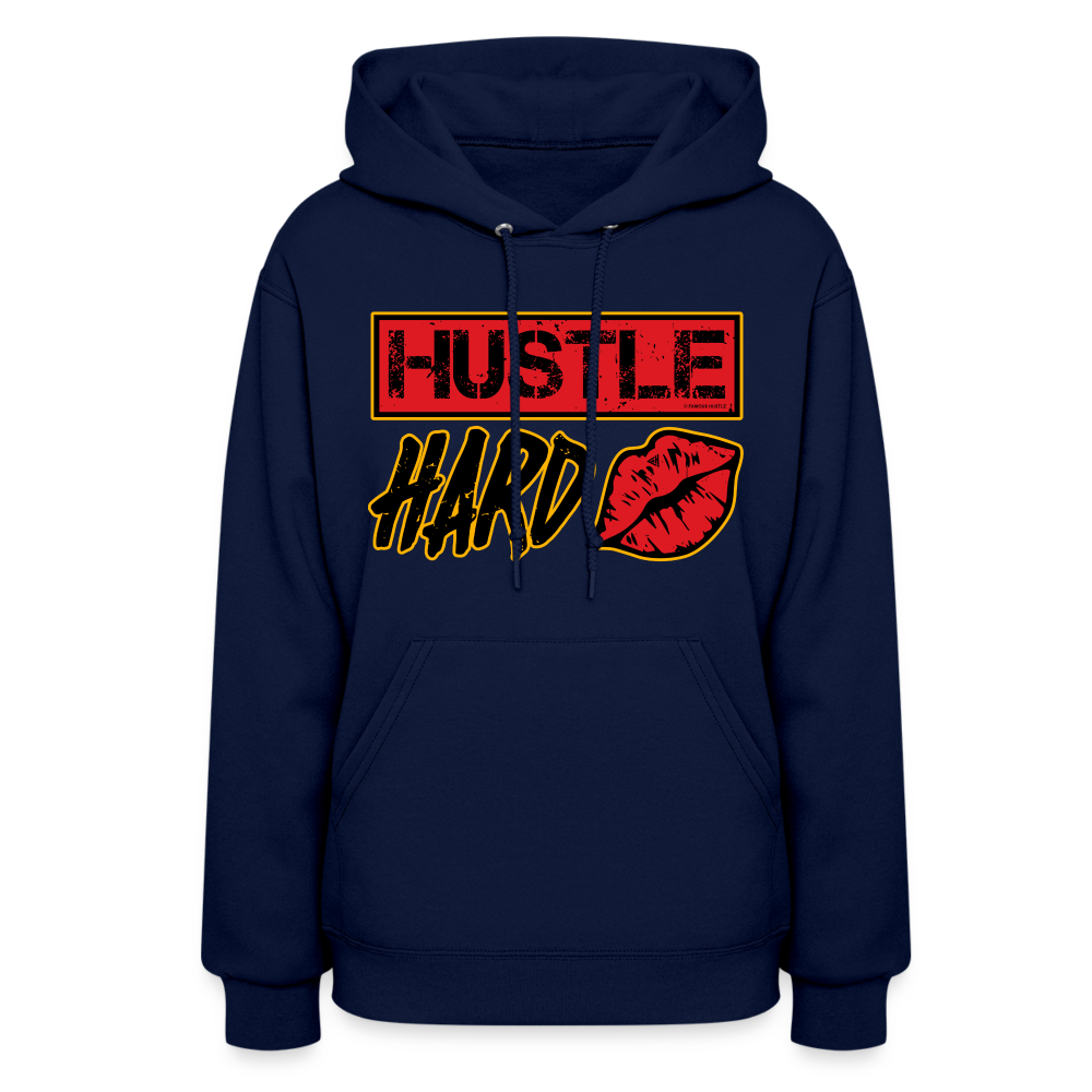Huste Hard Women's Hoodie - navy