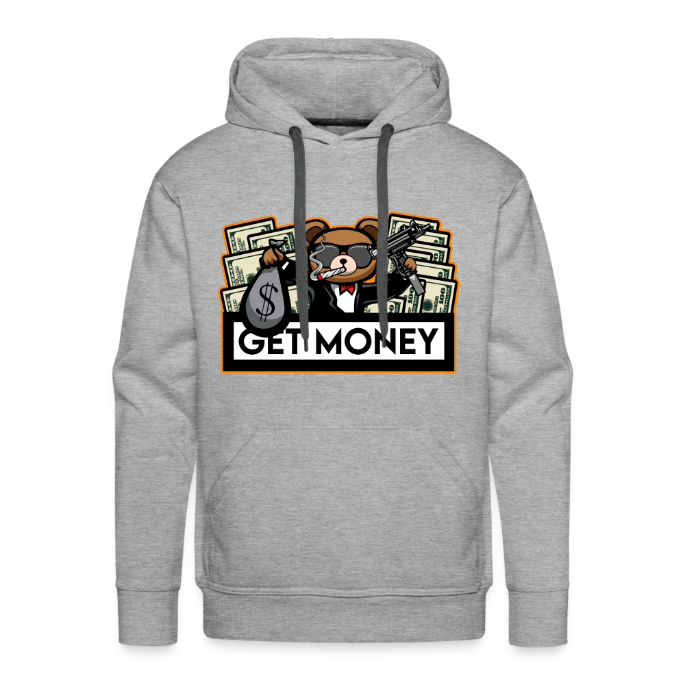 Get Money Men’s Premium Hoodie - heather grey