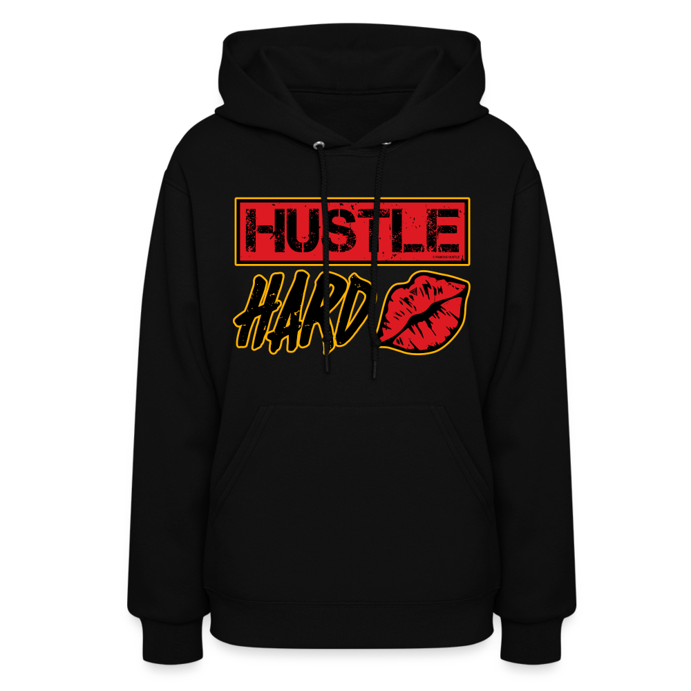 Huste Hard Women's Hoodie - black