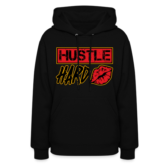 Huste Hard Women's Hoodie - black