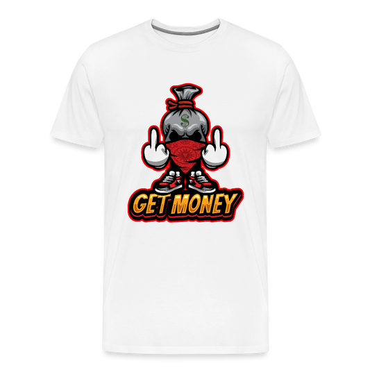 Men's Premium T-Shirt F.U. Get Money - white
