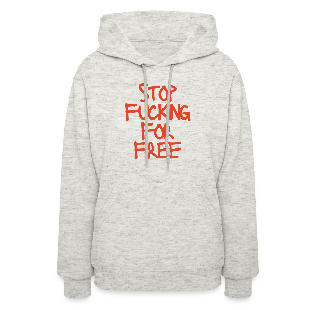 Stop Women's Hoodie - heather oatmeal