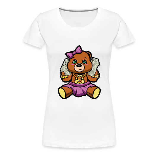 Animal Bear Women’s Premium T-Shirt - white