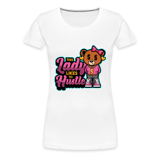 Thsis Lady Hustle Women’s Premium T-Shirt - white