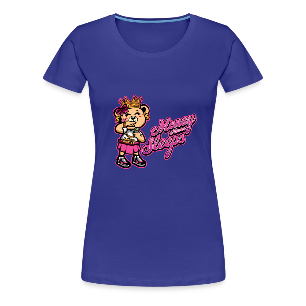 Money Never Sleeps Women’s Premium T-Shirt - royal blue