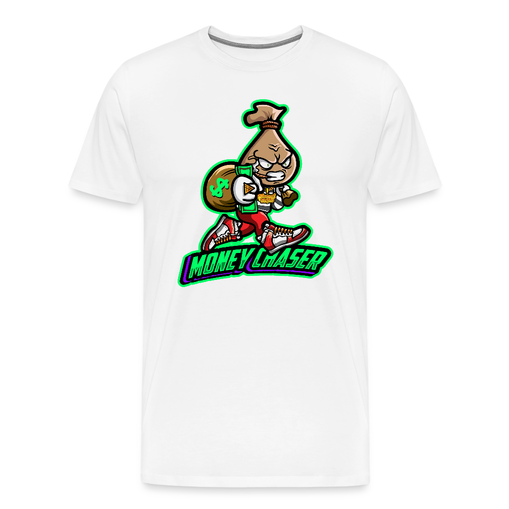 Money Chaser Men's Premium T-Shirt - white