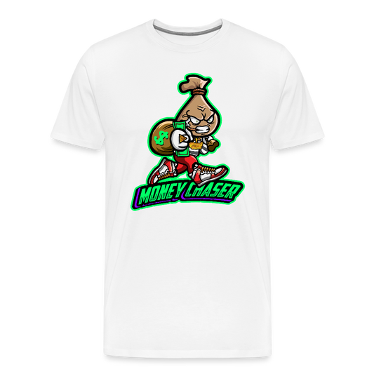Money Chaser Men's Premium T-Shirt - white