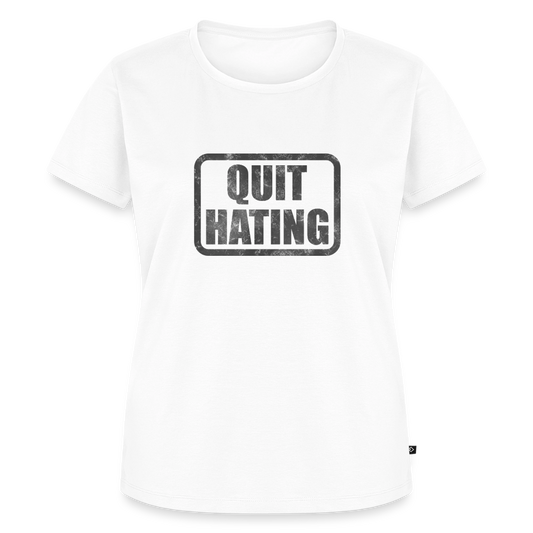Quit Hating Women’s Premium T-Shirt - white