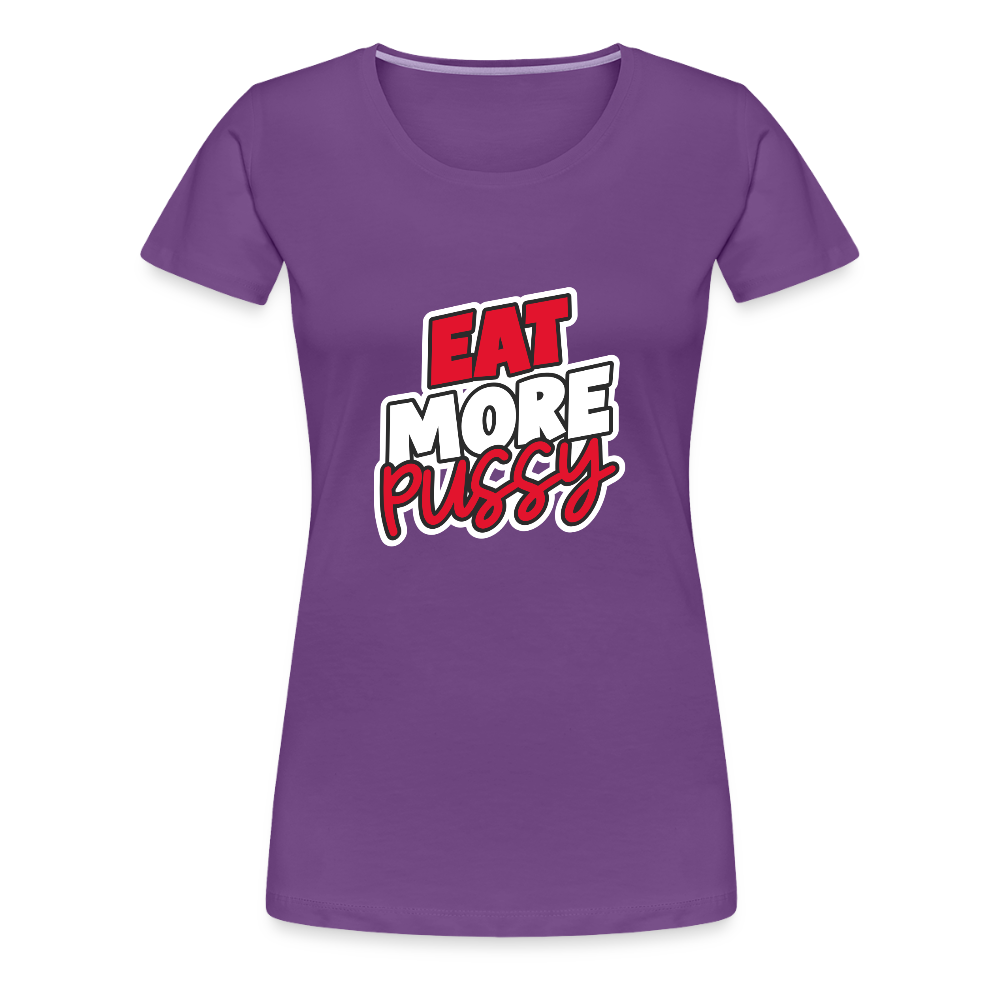 Eat More Women’s Premium T-Shirt - purple