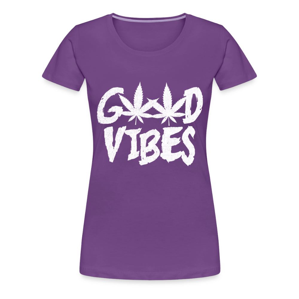 Good Vibes Women’s Premium T-Shirt - purple