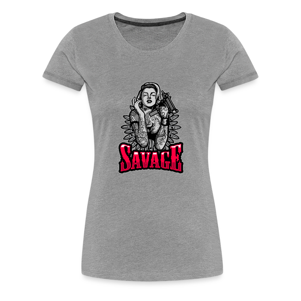 Savage Women’s Premium T-Shirt - heather gray