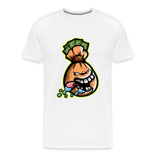 Men's Premium T-Shirt Greedy - white