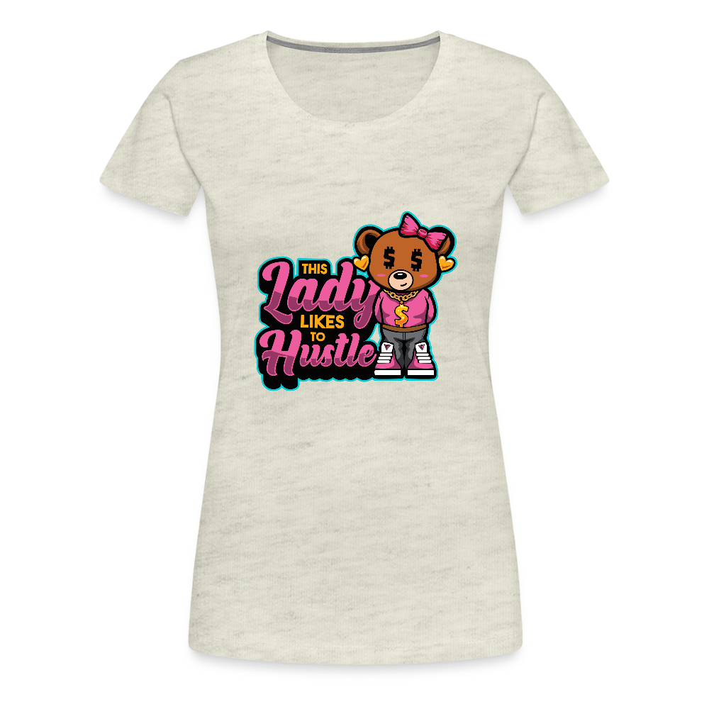 This Lady Hustle Women’s Premium T-Shirt - heather oatmeal