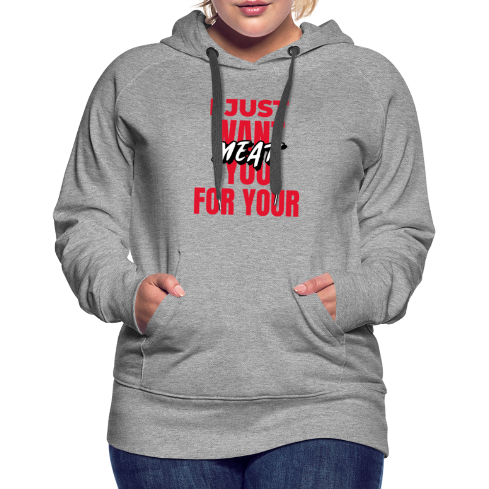 Meat Women’s Premium Hoodie - heather grey