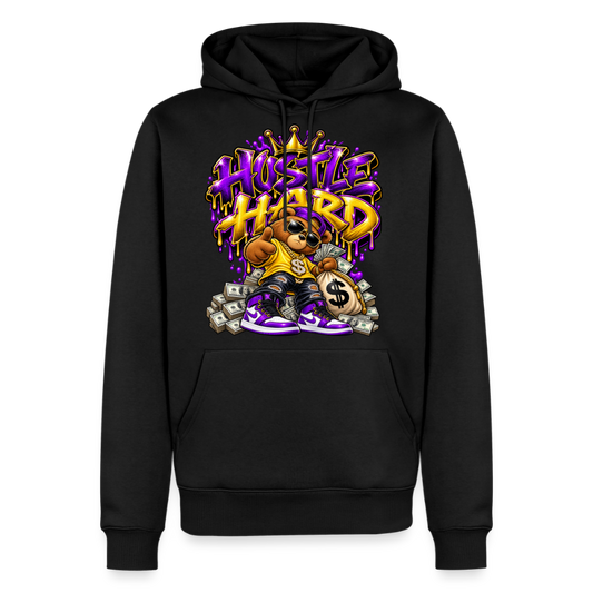 Hustle Hard Bear Men’s Premium Hoodie - black