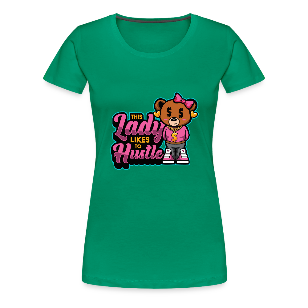 This Lady Hustle Women’s Premium T-Shirt - kelly green