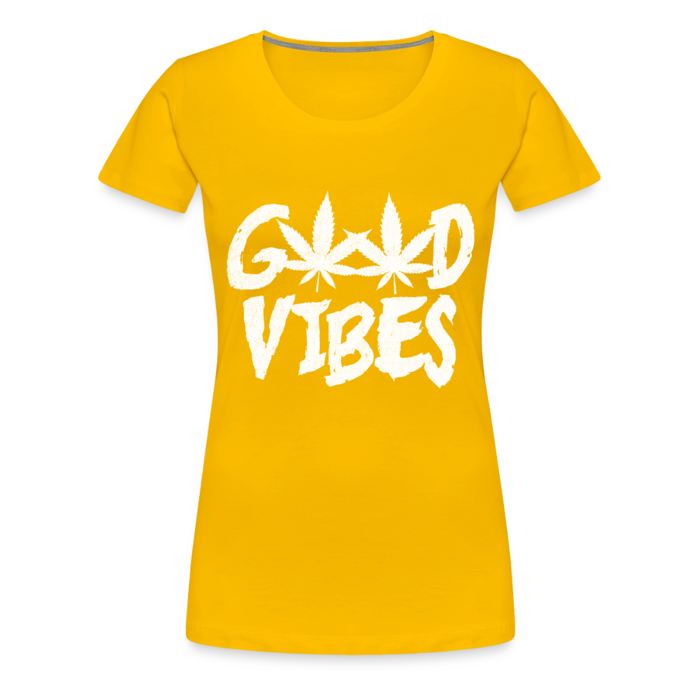 Good Vibes Women’s Premium T-Shirt - sun yellow