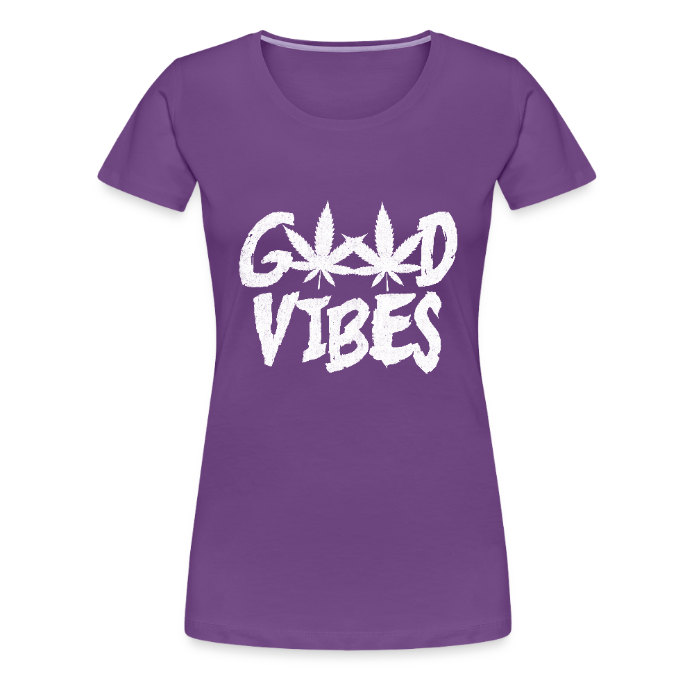Good Vibes Women’s Premium T-Shirt - purple