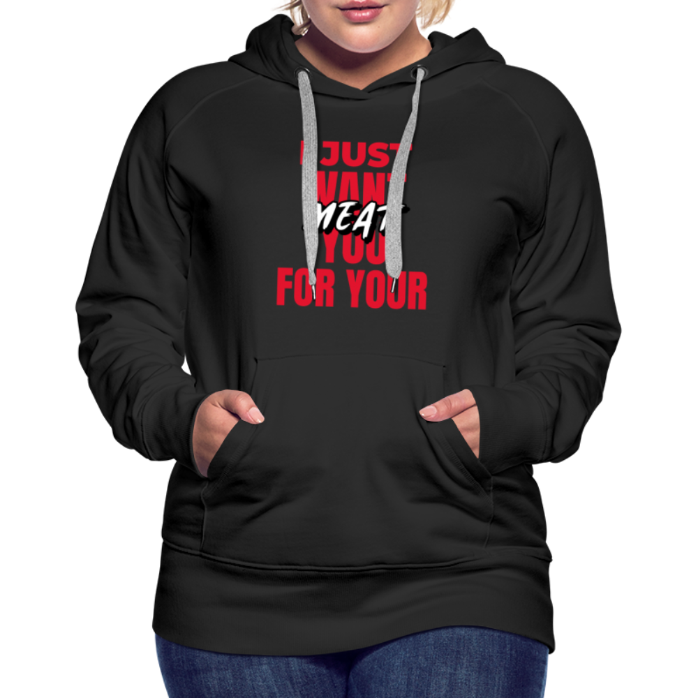 Meat Women’s Premium Hoodie - black