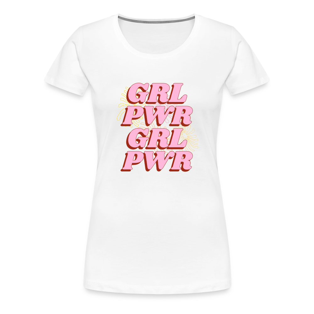 Grl Pwr Women’s Premium T-Shirt - white