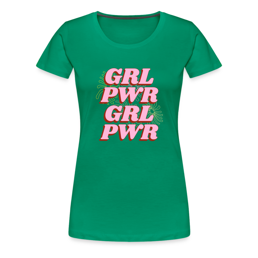 Grl Pwr Women’s Premium T-Shirt - kelly green