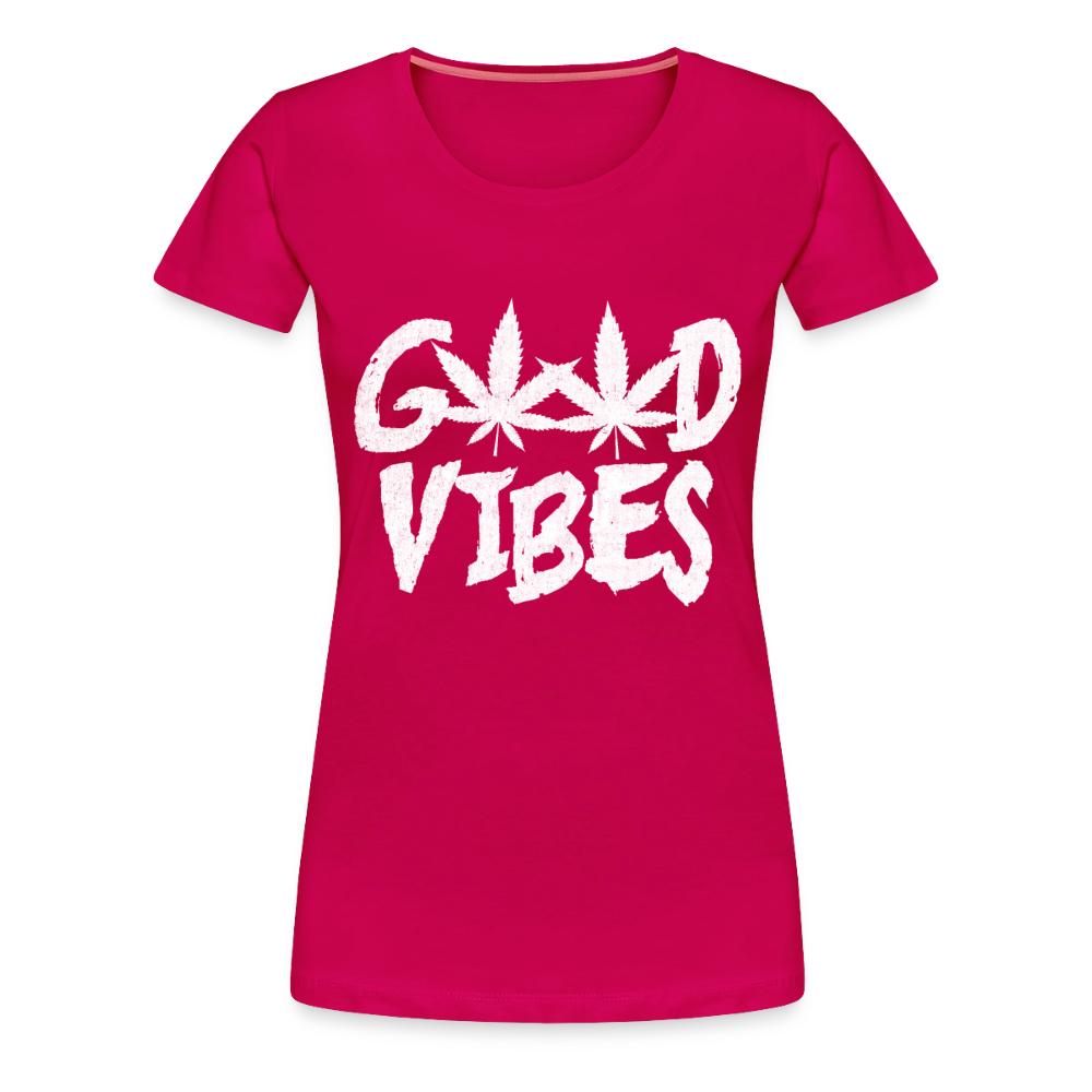 Good Vibes Women’s Premium T-Shirt - dark pink