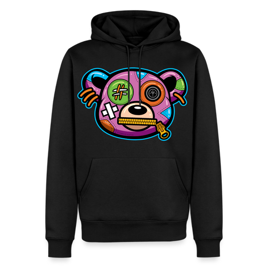 Purple Bear Men’s Premium Hoodie - black