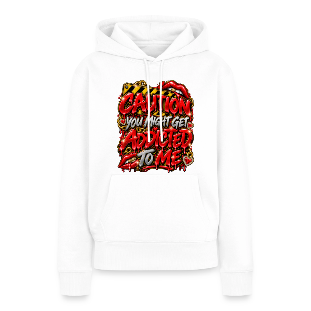 Caution Women’s Premium Hoodie - white