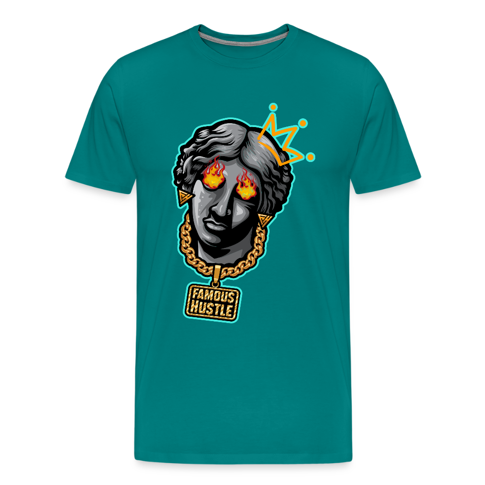 Famous Hustle Men's Premium T-Shirt - teal