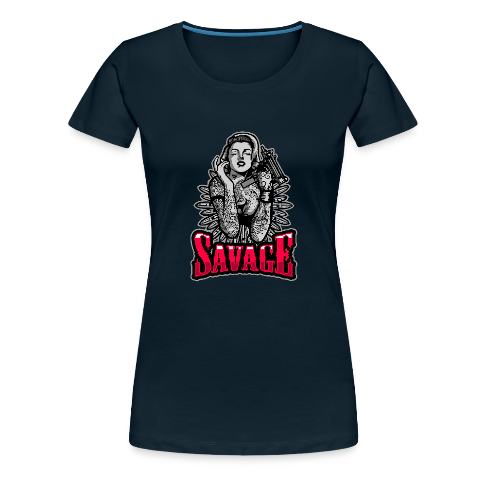 Savage Women’s Premium T-Shirt - deep navy