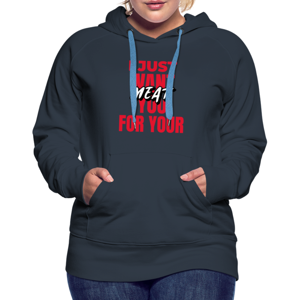 Meat Women’s Premium Hoodie - navy