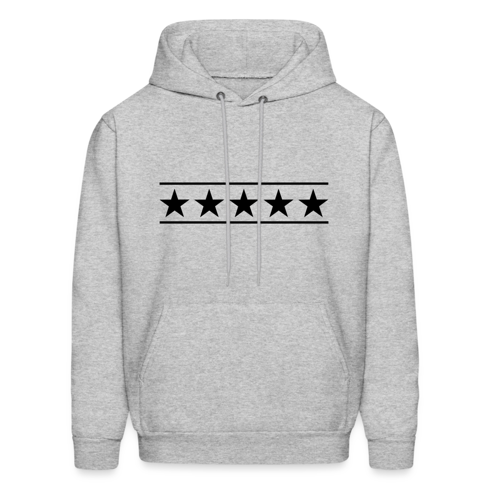 5 Star Men's Hoodie - heather gray