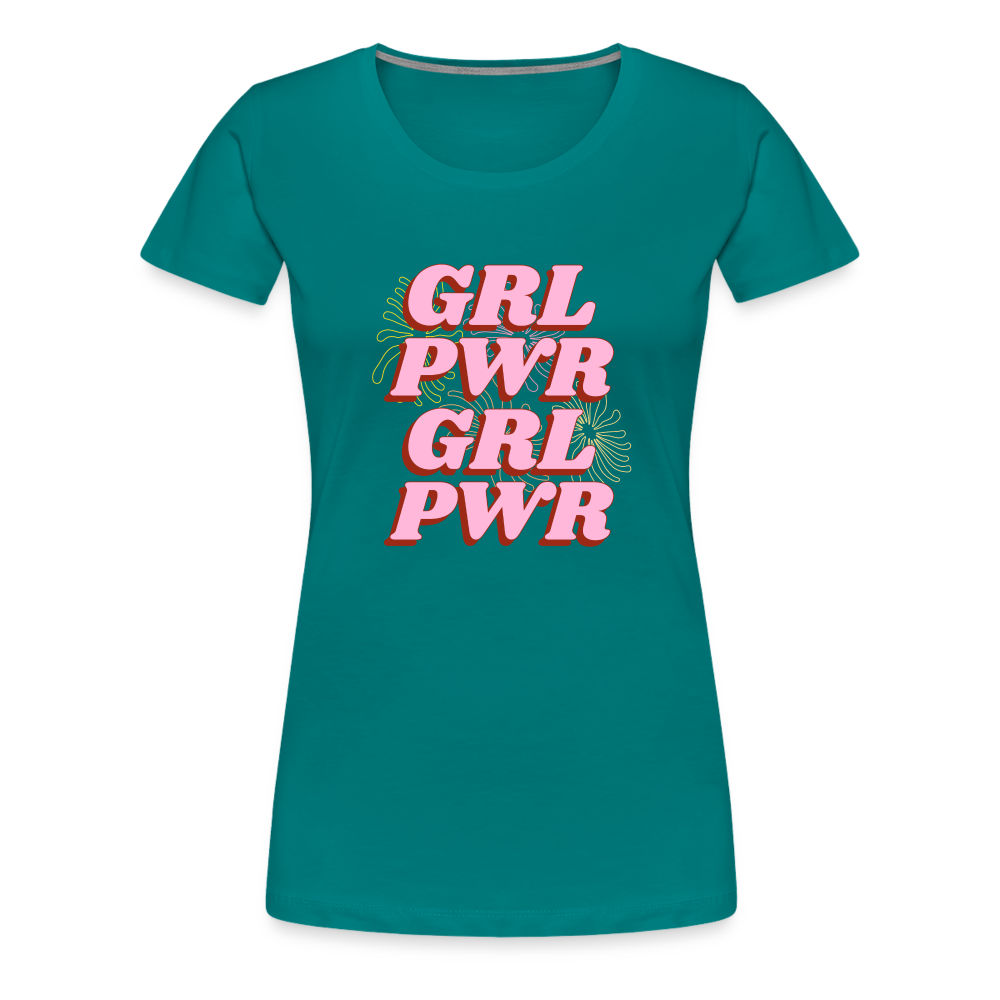 Grl Pwr Women’s Premium T-Shirt - teal