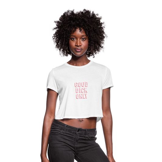 Good Only Women's Cropped T-Shirt - white