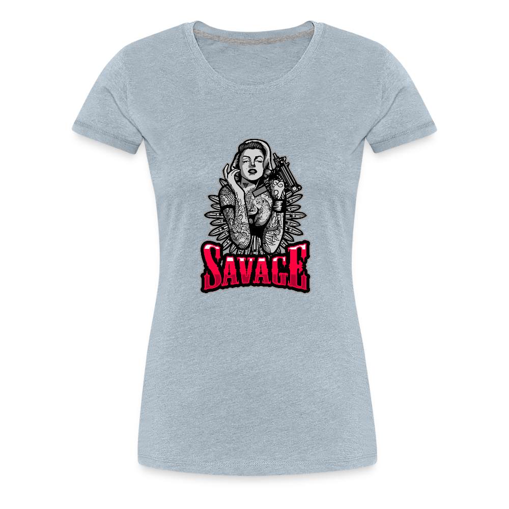 Savage Women’s Premium T-Shirt - heather ice blue