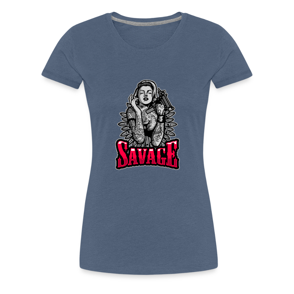 Savage Women’s Premium T-Shirt - heather blue