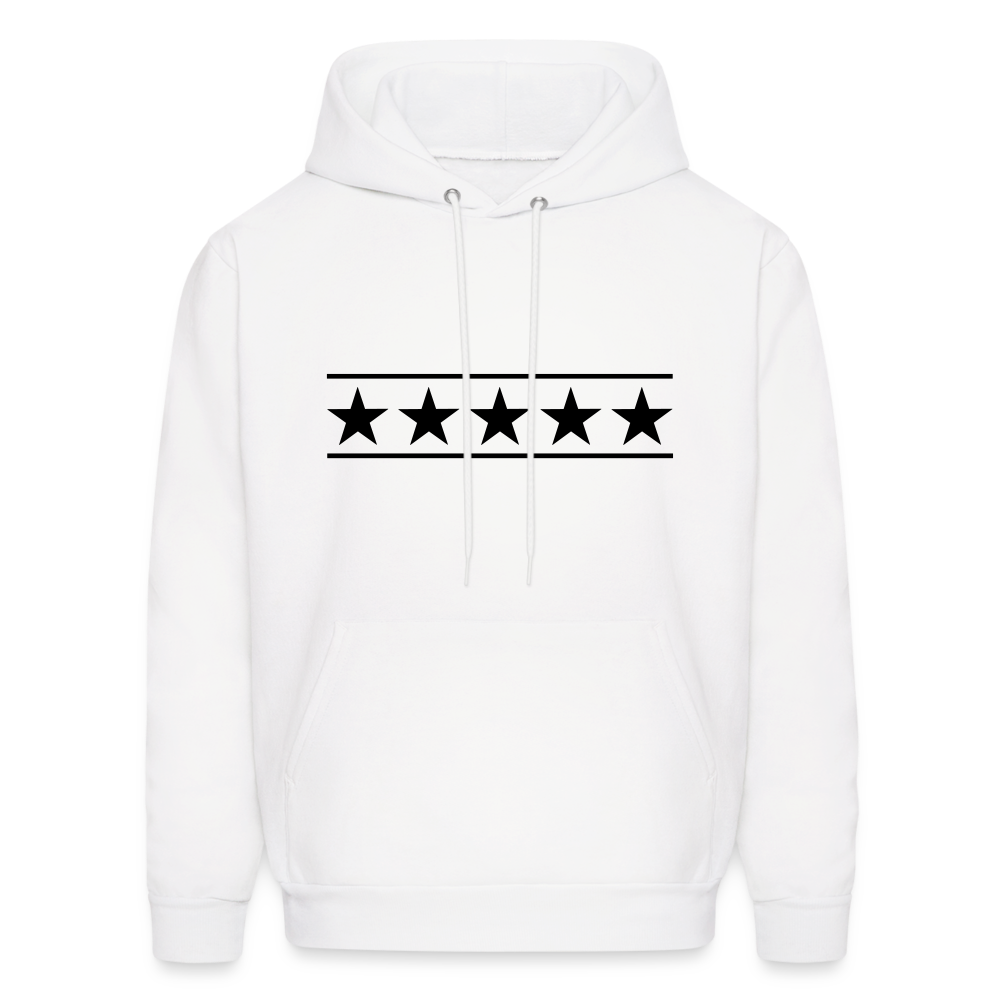 5 Star Men's Hoodie - white