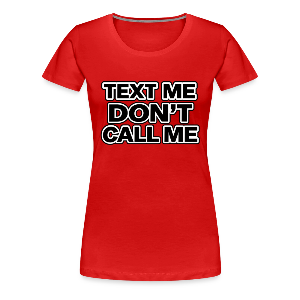 Text Only Women’s Premium T-Shirt - red