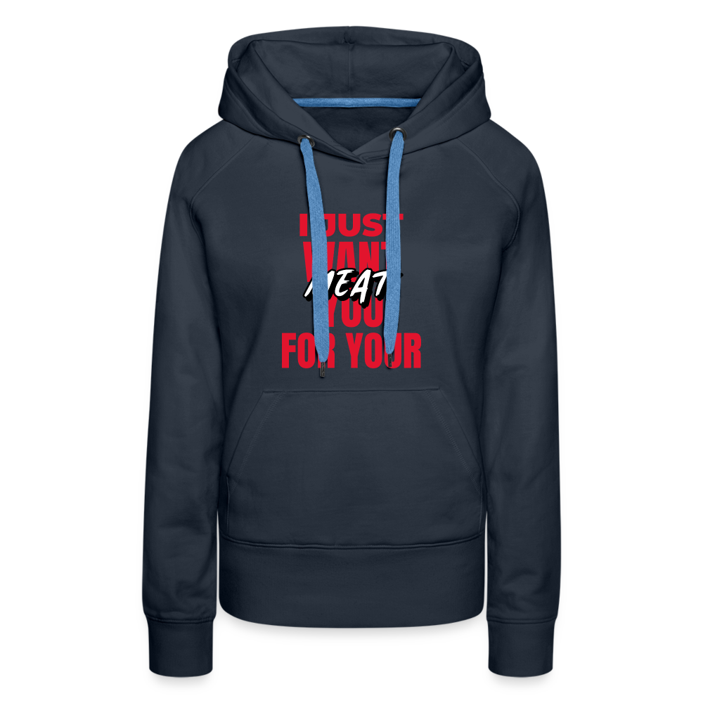 Meat Women’s Premium Hoodie - navy