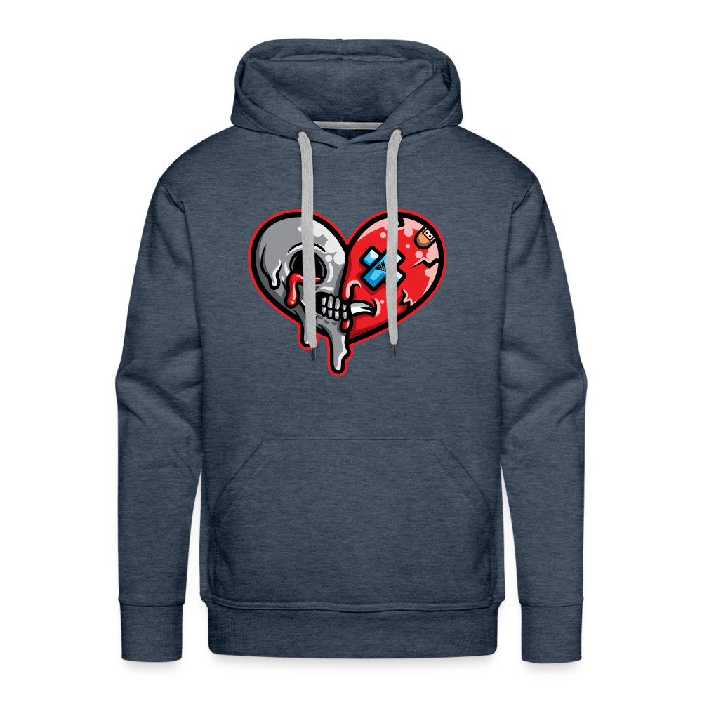 Heartless Men’s Premium Hoodie - heather denim