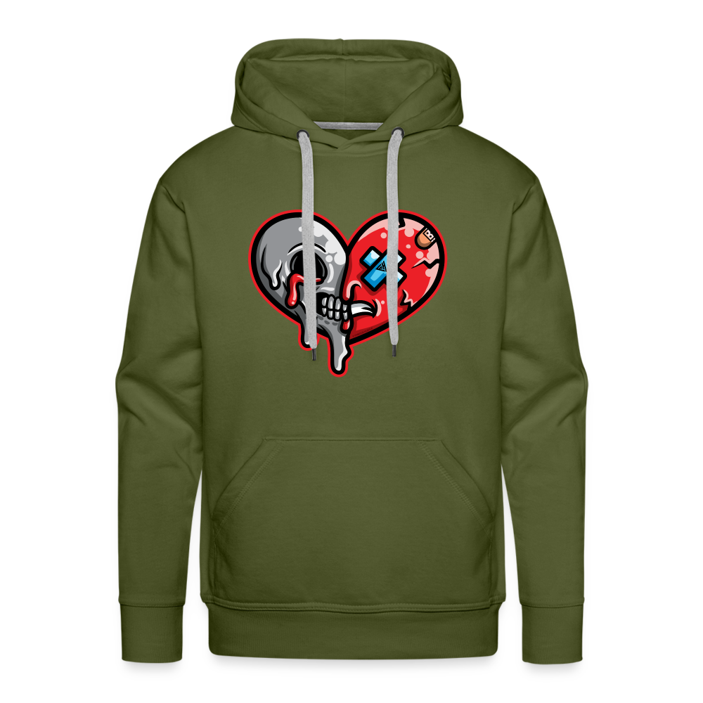 Heartless Men’s Premium Hoodie - olive green