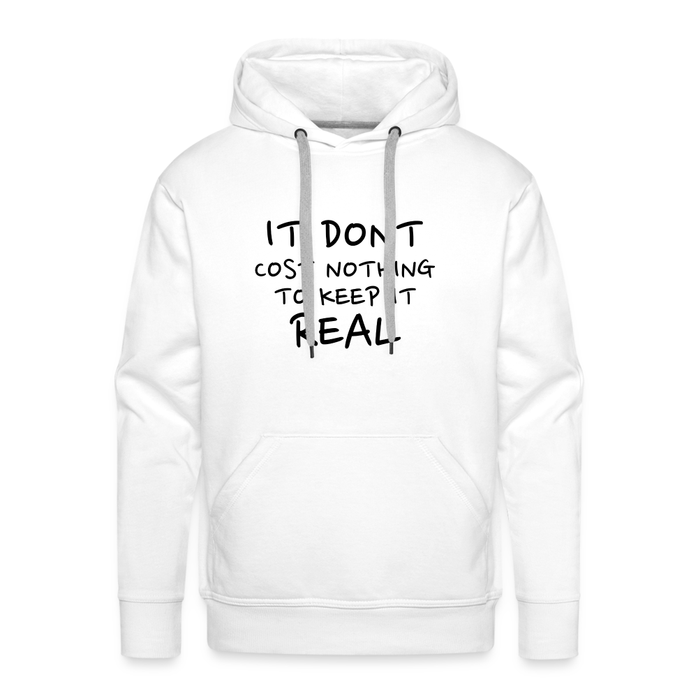 Cost Nothing Men’s Premium Hoodie - white