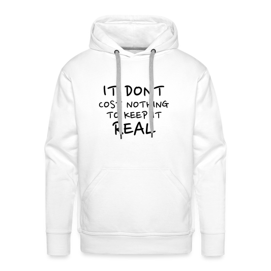 Cost Nothing Men’s Premium Hoodie - white