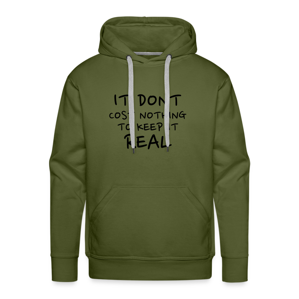 Cost Nothing Men’s Premium Hoodie - olive green