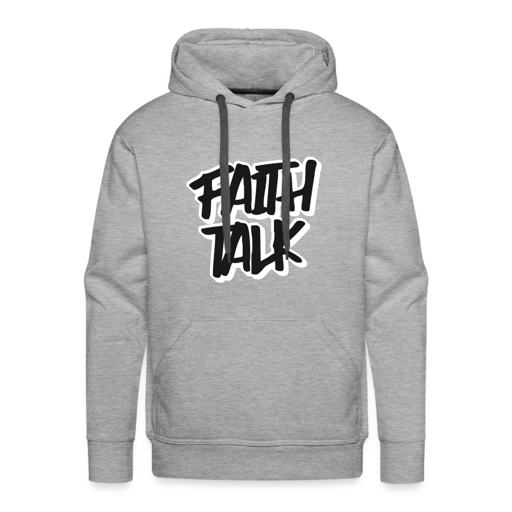 Faith Talk Men’s Premium Hoodie - heather grey