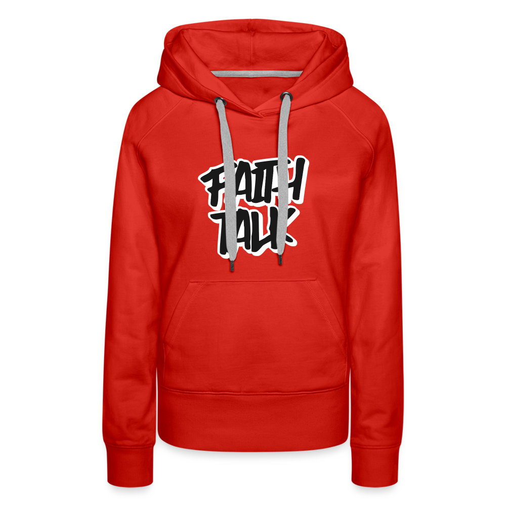 Faith Talk Women’s Premium Hoodie - red