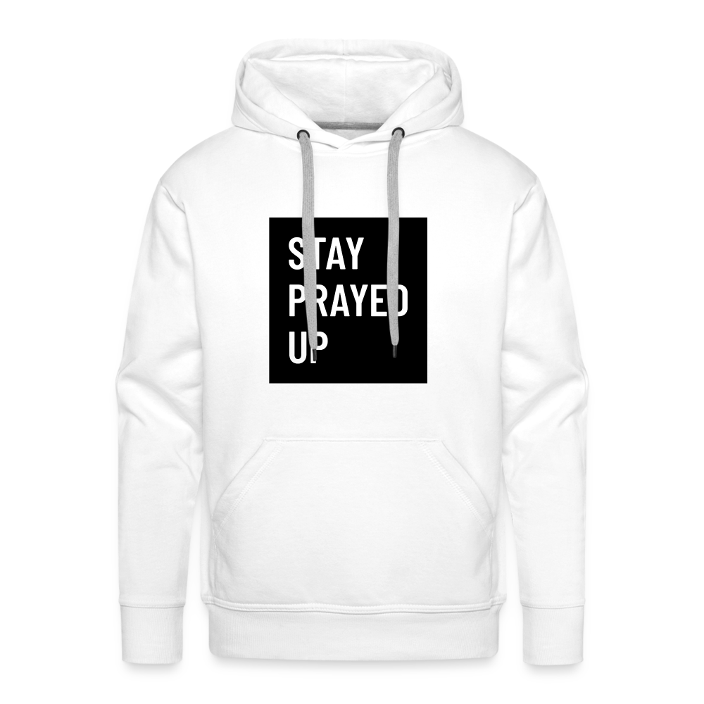 Prayed Up Men’s Premium Hoodie - white