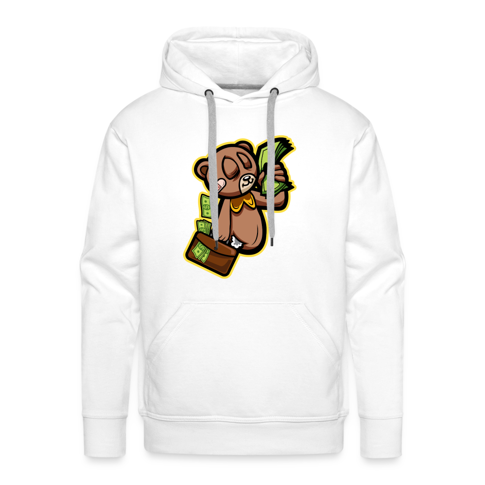 Bear Men’s Premium Hoodie - white